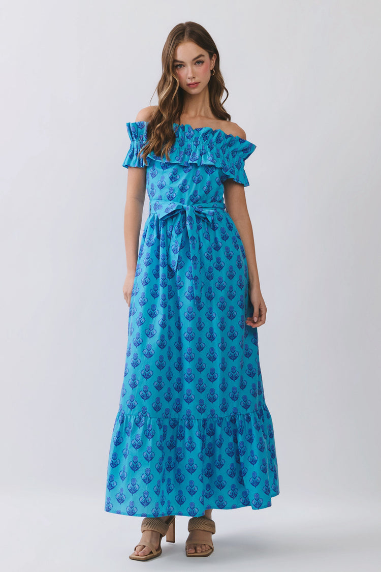 Markie Floral Ruffle Maxi Dress
