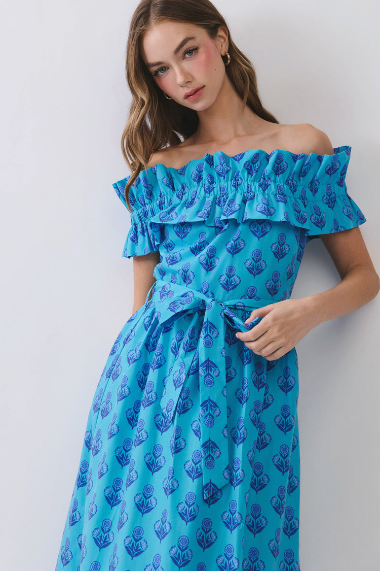 Markie Floral Ruffle Maxi Dress