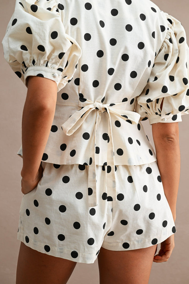 Presley Polka Dot Linen Set
