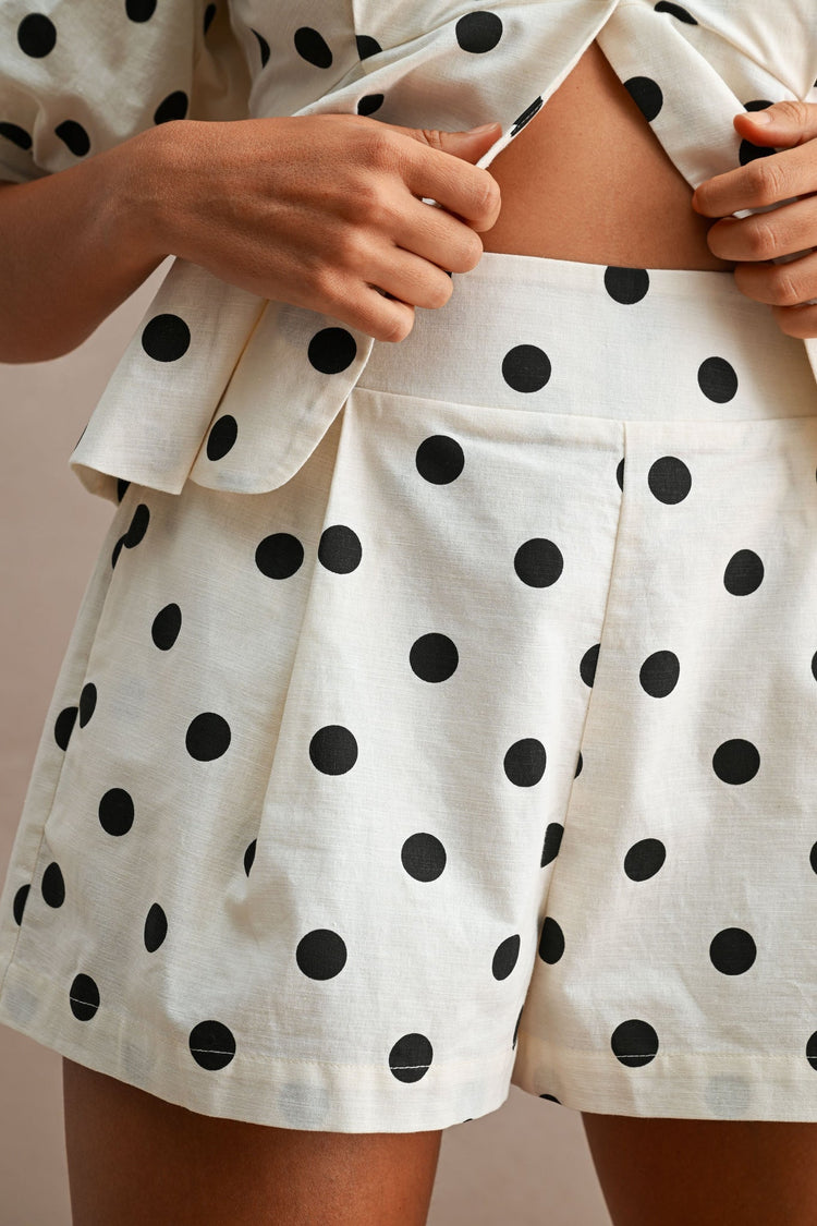 Presley Polka Dot Linen Set