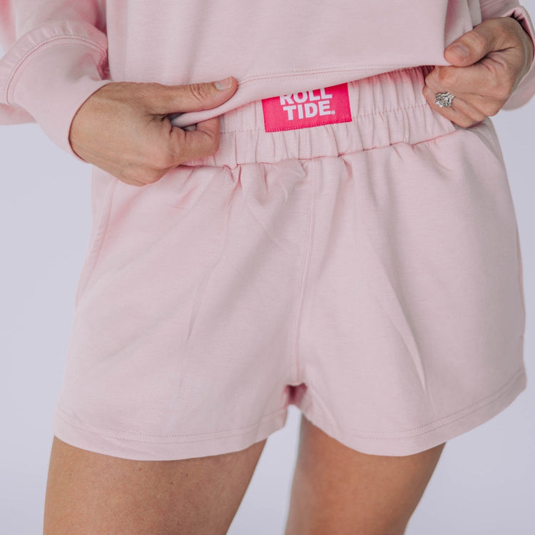 JCB Exclusive x Scarlet+Gold | Roll Tide Airy Shorts in Pink