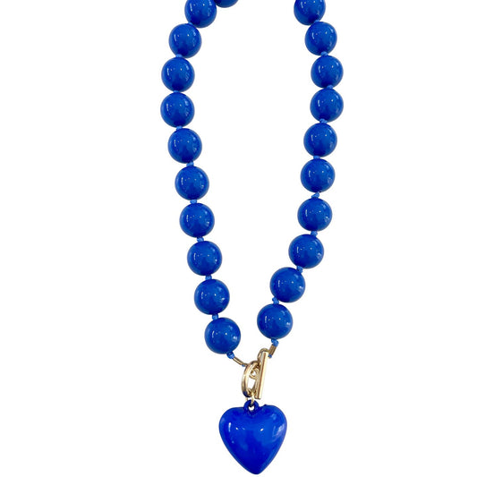 Royalty Chunky Beaded Heart Necklace