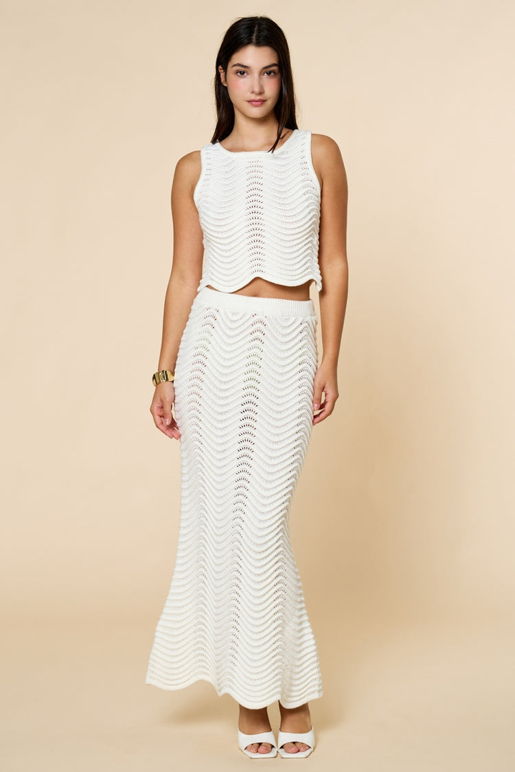 Coastal Crochet Set in Off White