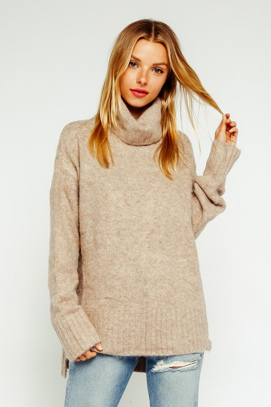 Brenner Turtleneck Sweater in Oatmeal