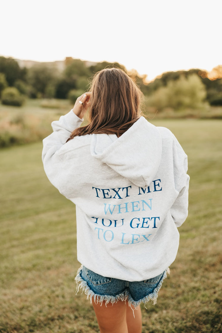 JCB Exclusive | Text Me When You Get To Lex Hoodie (Blue/Light Blue)
