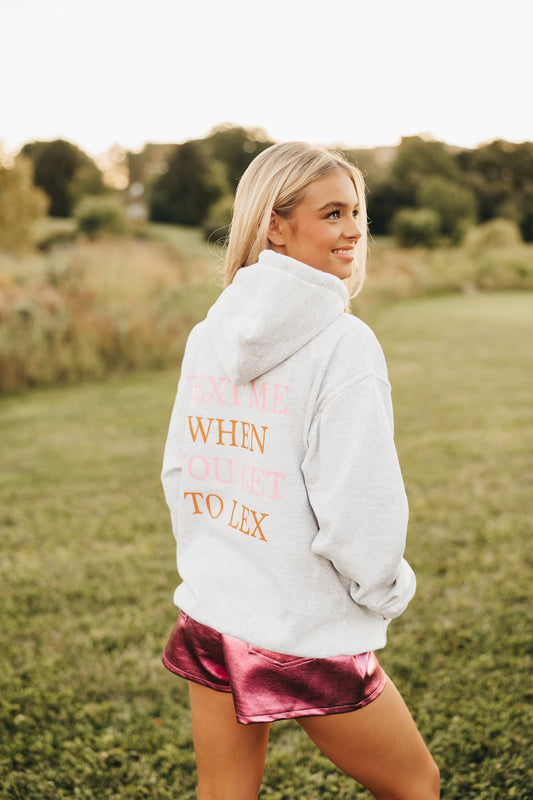 JCB Exclusive | Text Me When You Get To Lex Hoodie (Pink/Orange)
