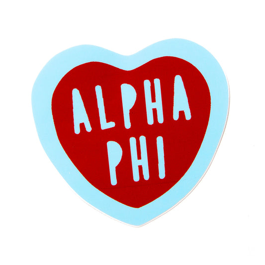 Over The Moon Greek | Alpha Phi Heart Button