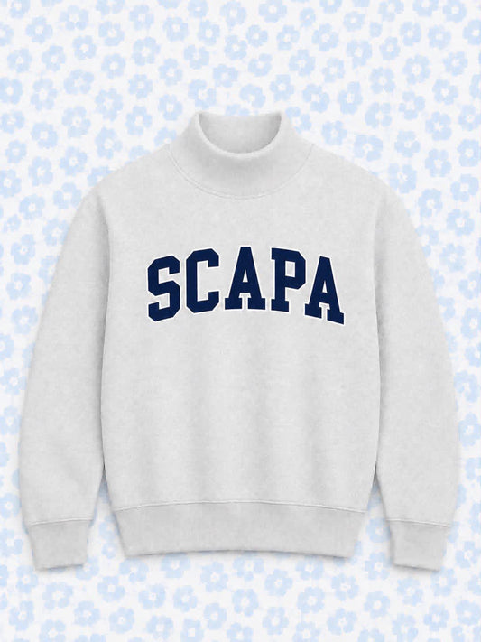 JCB Exclusive | SCAPA Mockneck Sweatshirt in Heather Grey
