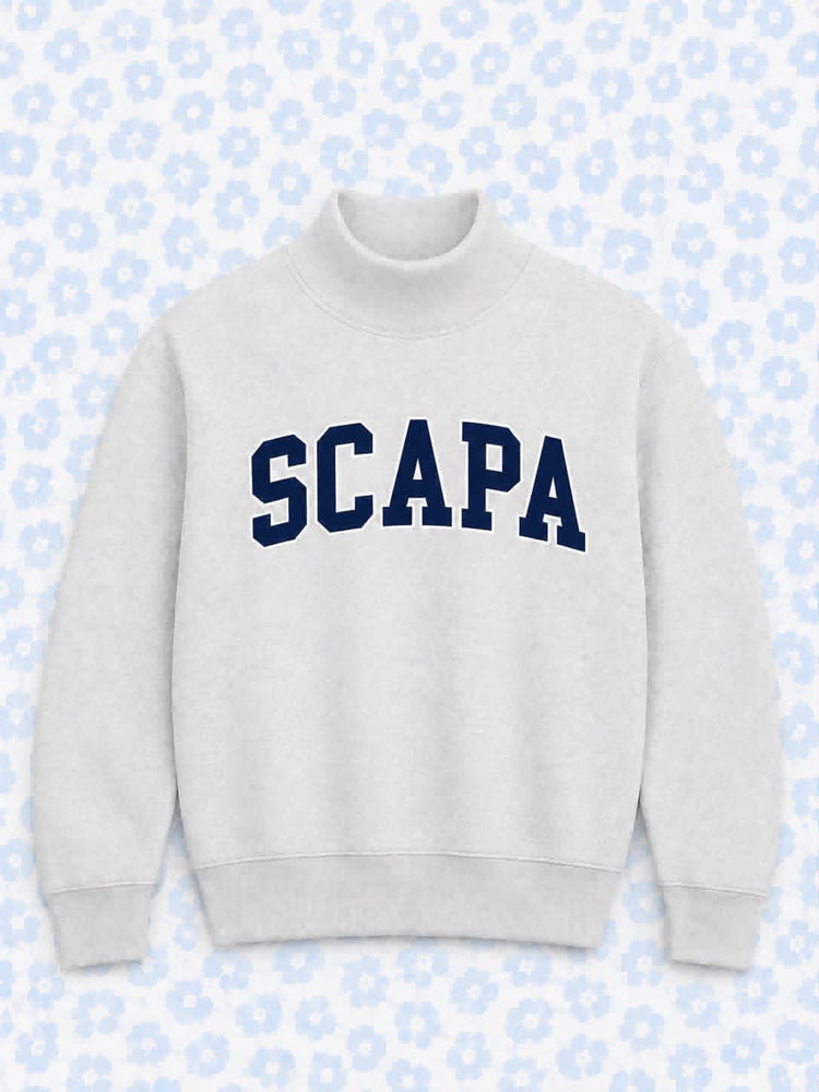 JCB Exclusive | SCAPA Mockneck Sweatshirt in Heather Grey