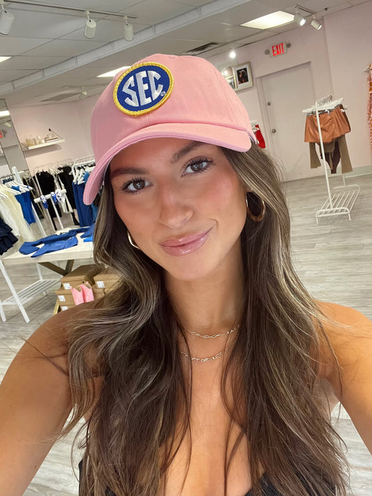 SEC Logo Hat in Pink