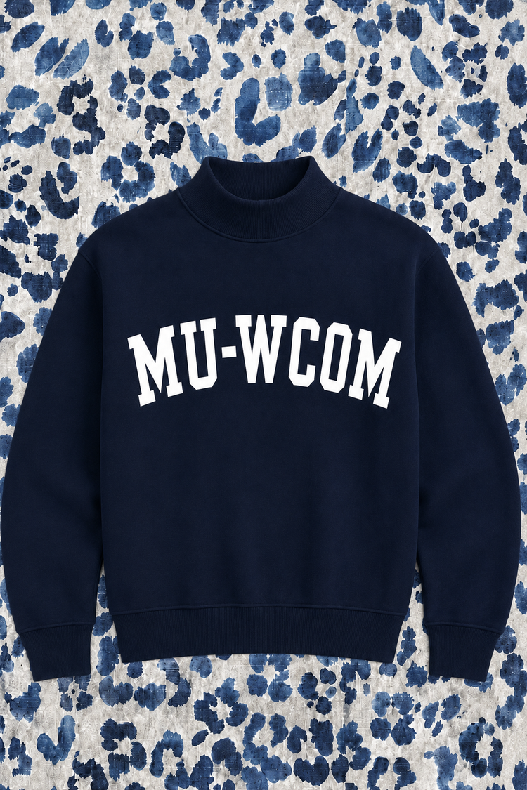PREORDER: JCB Exclusive | MU-WCOM Mockneck Sweatshirt (NAVY)