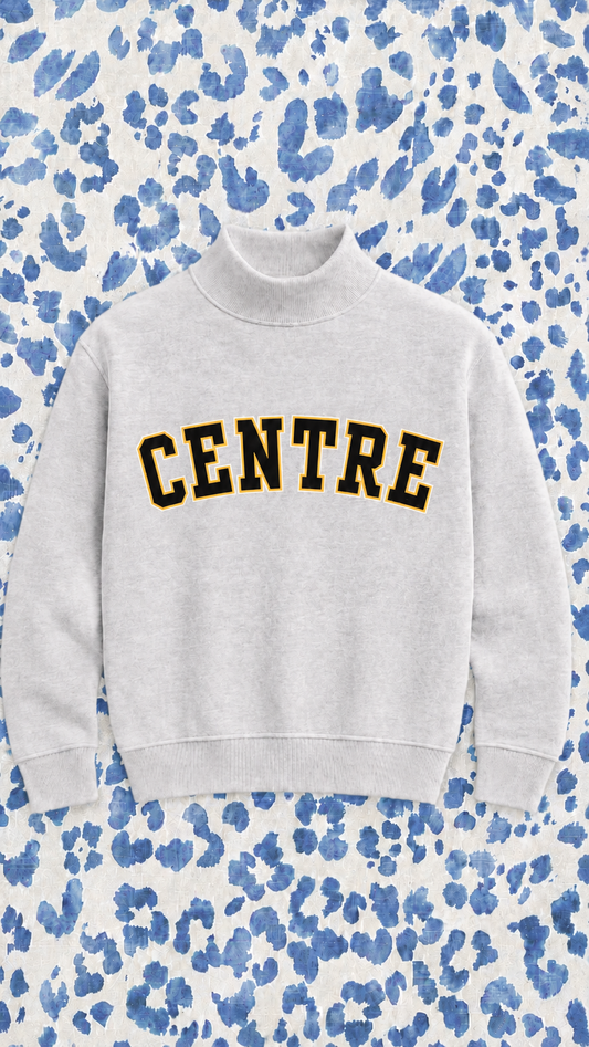 PREORDER: JCB Exclusive| Centre Mockneck Sweatshirt in Heather Grey