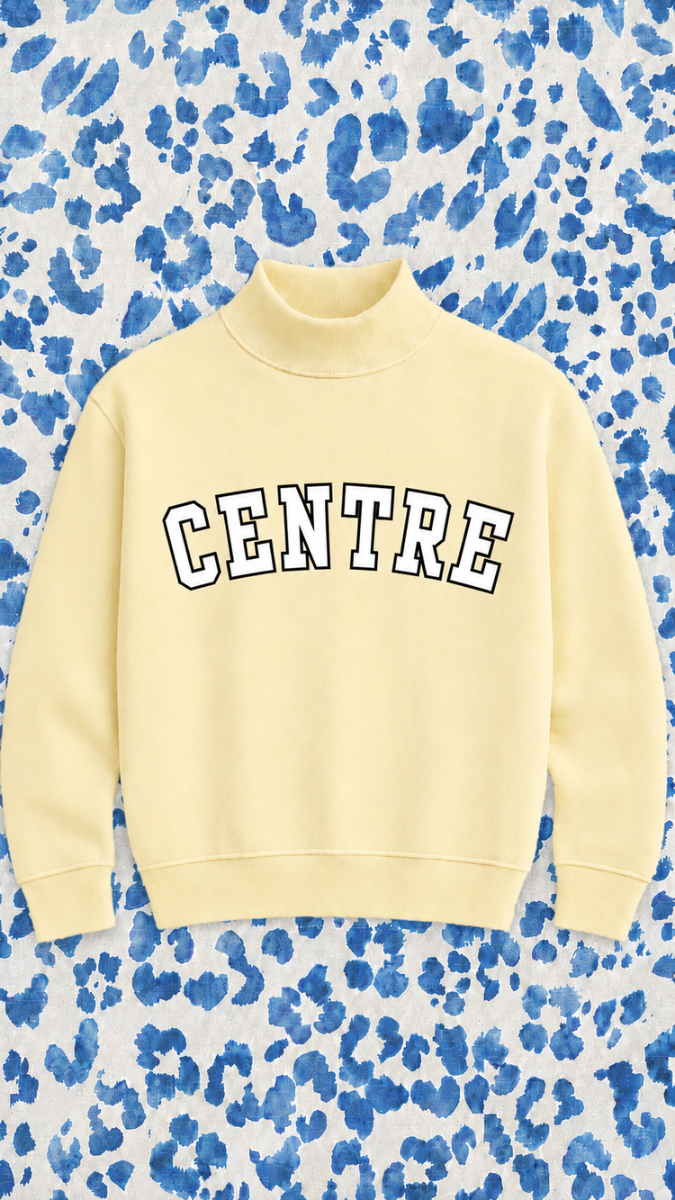 PREORDER: JCB Exclusive| Centre Mockneck Sweatshirt in Yellow