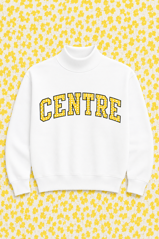 PREORDER: JCB Exclusive| Centre Mockneck Sweatshirt in White