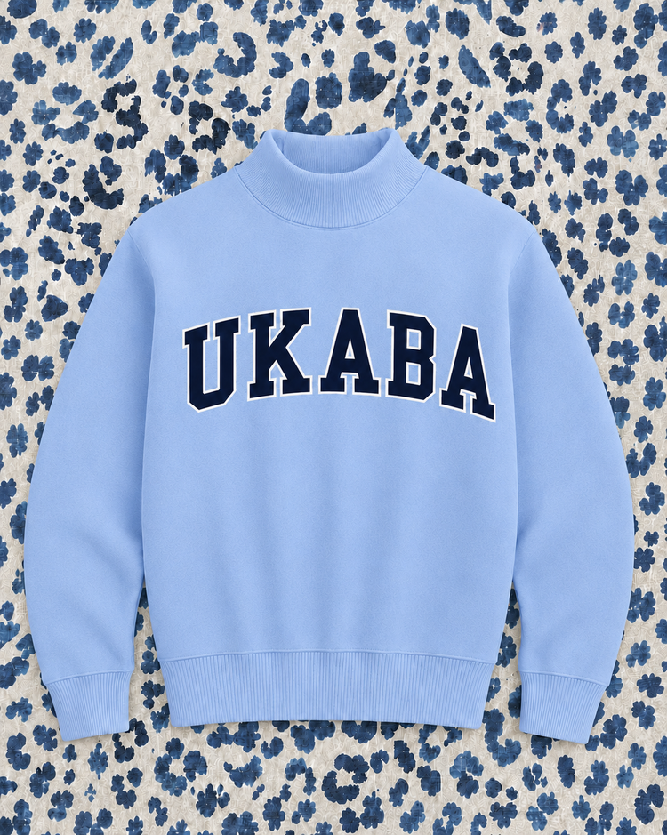 PREORDER: JCB Exclusive | UKABA Mockneck Sweatshirt (Light Blue)