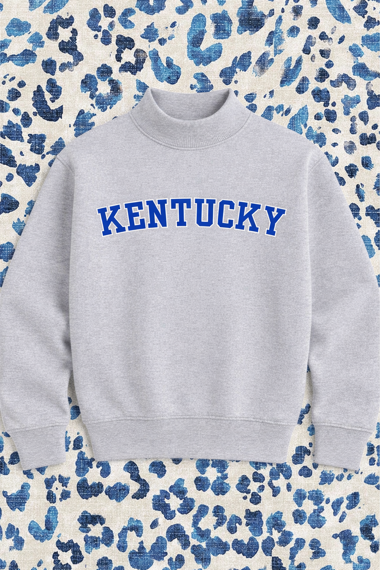 JCB Exclusive | Kentucky Mockneck Sweatshirt in Heather Grey