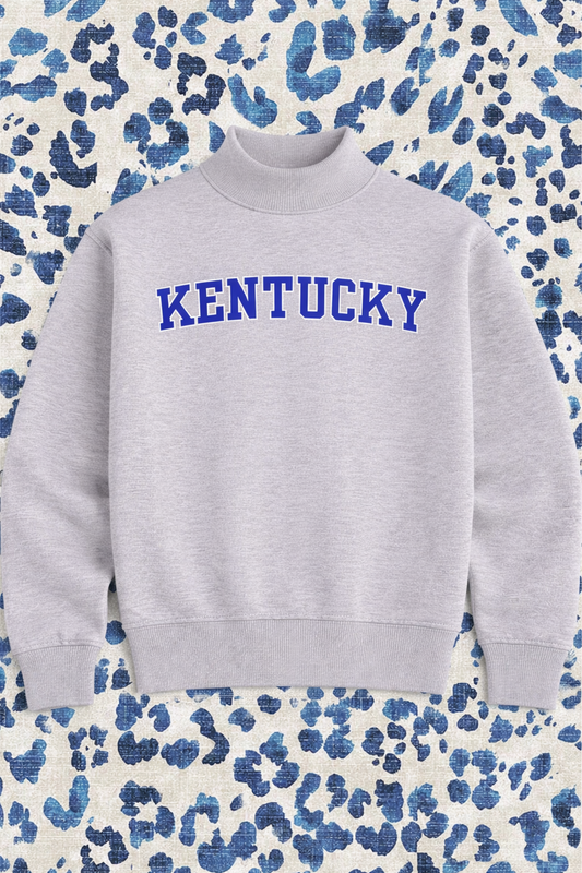 PREORDER: JCB Exclusive | Kentucky Mockneck Sweatshirt in Heather Grey