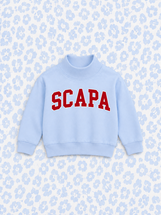 PREORDER: JCB Exclusive | SCAPA Mockneck Sweatshirt in Blue (YOUTH)