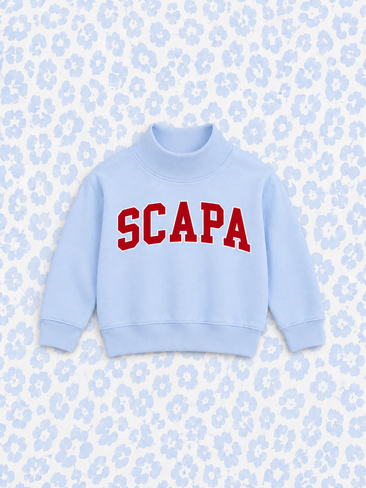 PREORDER: JCB Exclusive | SCAPA Mockneck Sweatshirt in Blue (YOUTH)