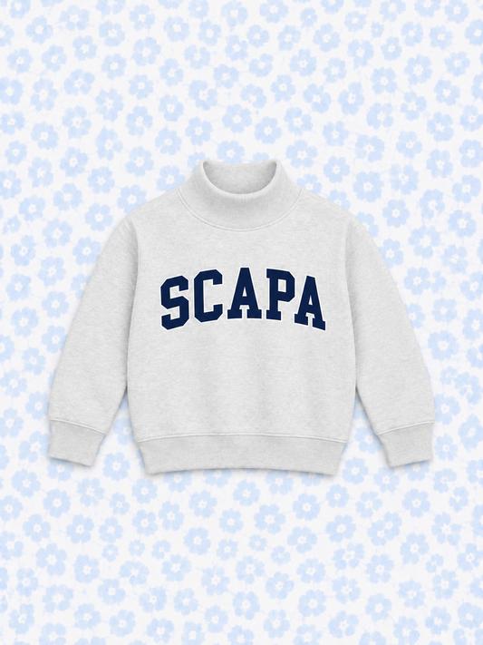 PREORDER: JCB Exclusive | SCAPA Mockneck Sweatshirt in Heather Grey (YOUTH)