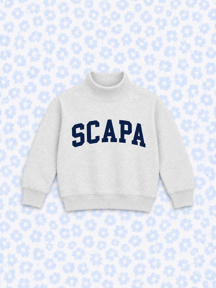 PREORDER: JCB Exclusive | SCAPA Mockneck Sweatshirt in Heather Grey (YOUTH)