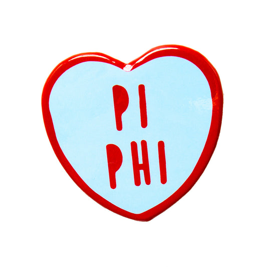 Over The Moon Greek | Pi Phi Heart Button