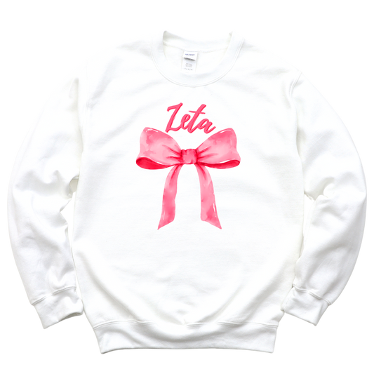 JCB Exclusive | Zeta Bow Sweatshirt in Pink