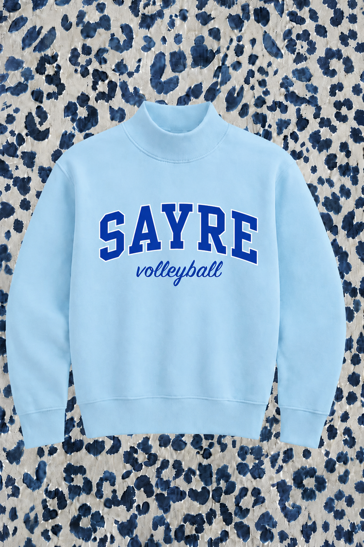 PREORDER: JCB Exclusive | Sayre Volleyball Mockneck Sweatshirt (Blue)