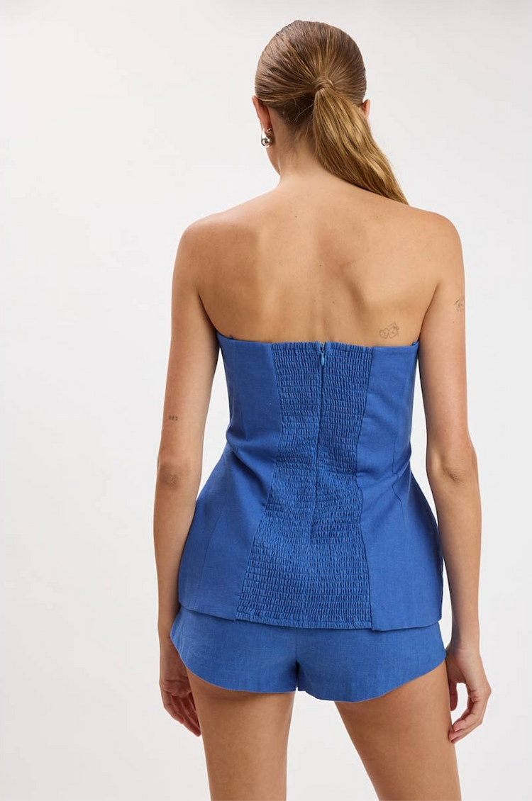 Collette Linen Set in Cobalt