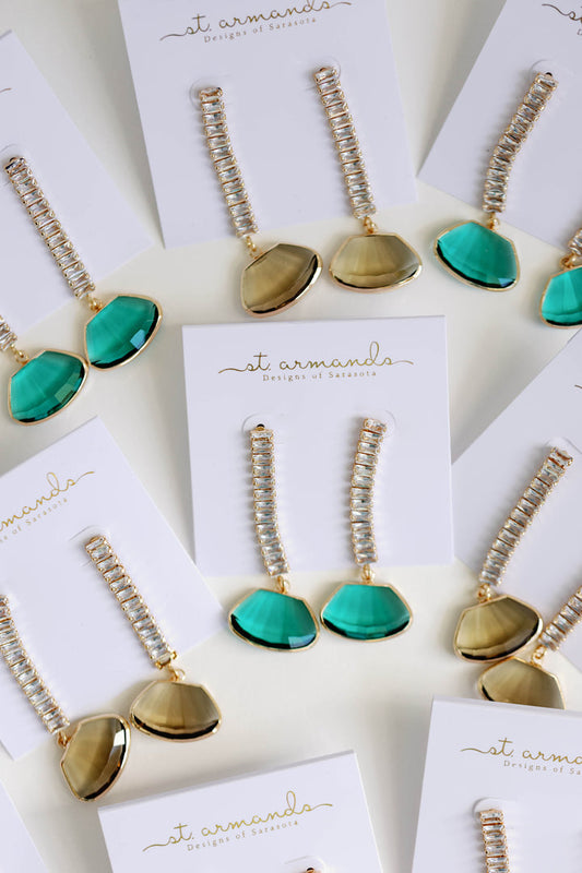 Emerald Swingy Diamond Drops | St. Armands Designs