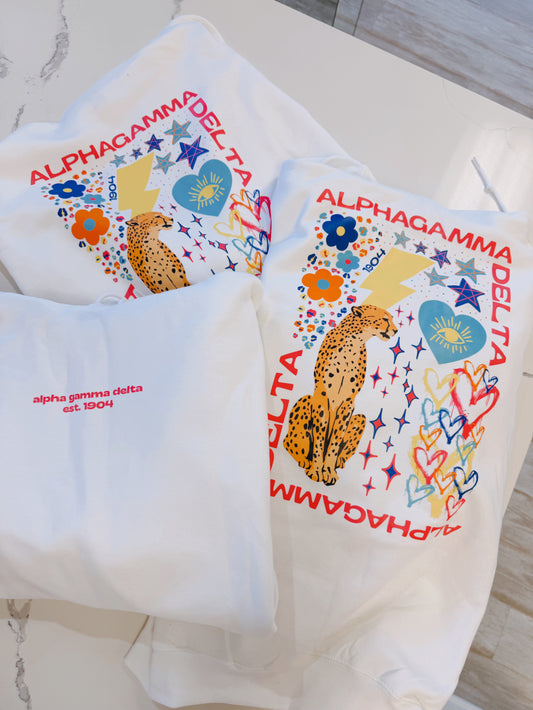 JCB Exclusive | Alpha Gam Cheetah Hoodie