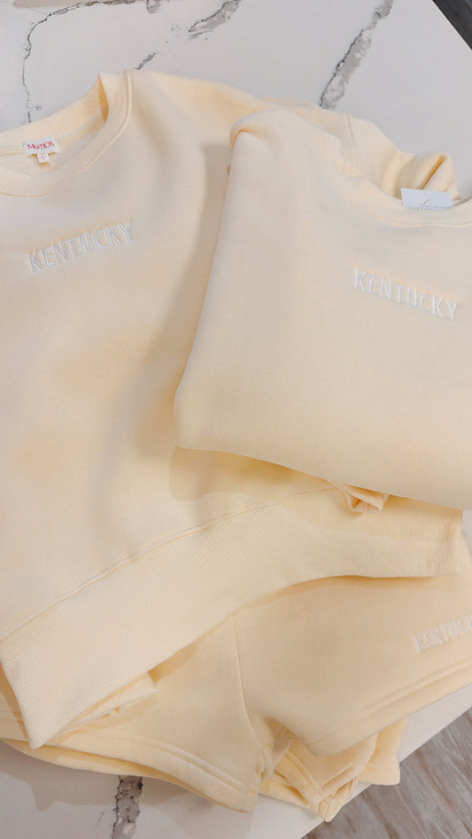 JCB Exclusive | Kentucky Embroidered Set in Butter