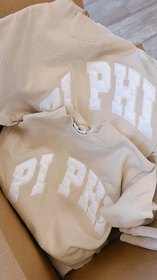 JCB EXCLUSIVE | Pi Phi Mockneck in Cream/White