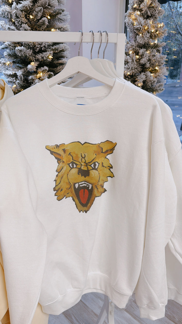 KSmithCreative | Wildcat Sweatshirt in White