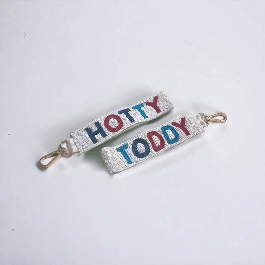 Hotty Toddy Beaded Keychain Wristlet