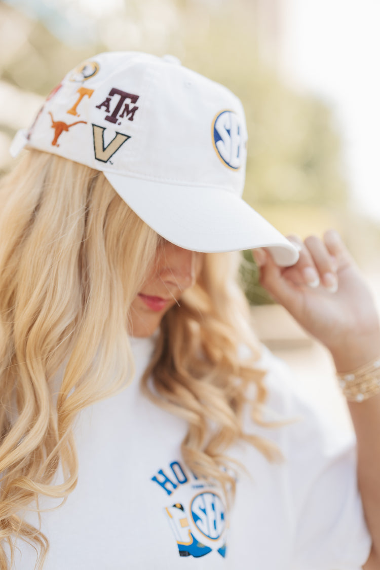 SEC Logo Hat in White