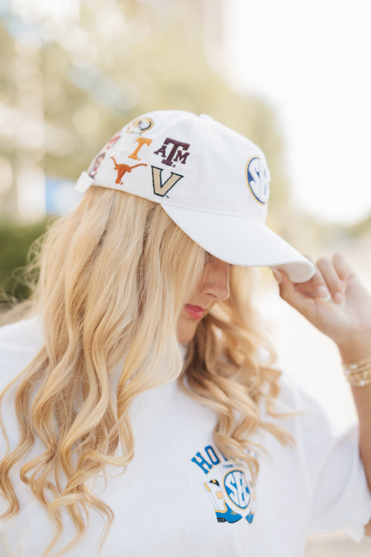 SEC Logo Hat in White