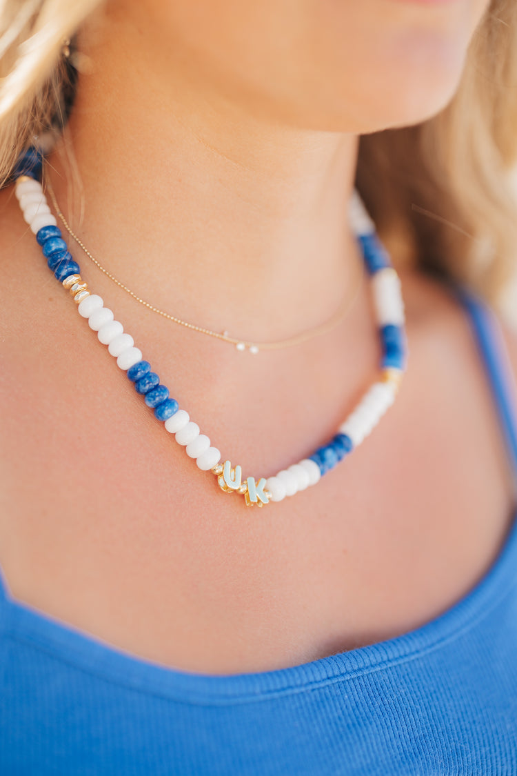 UK Game Day Spirit Beaded Necklace