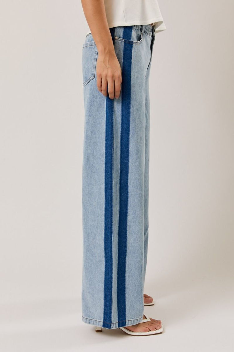 SJ Side Stripe Low Rise Jeans