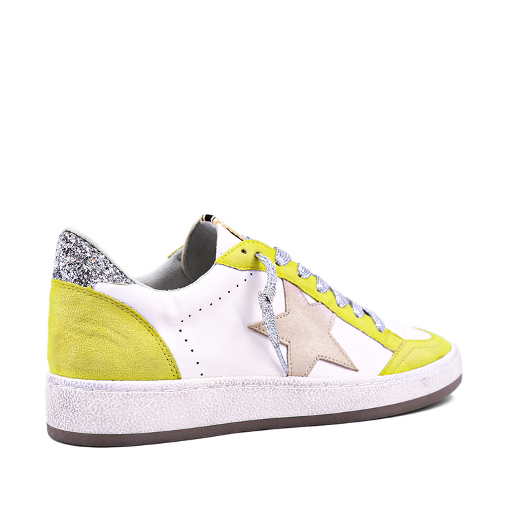 Elsie Super-Star Sneakers in Yellow Glitter