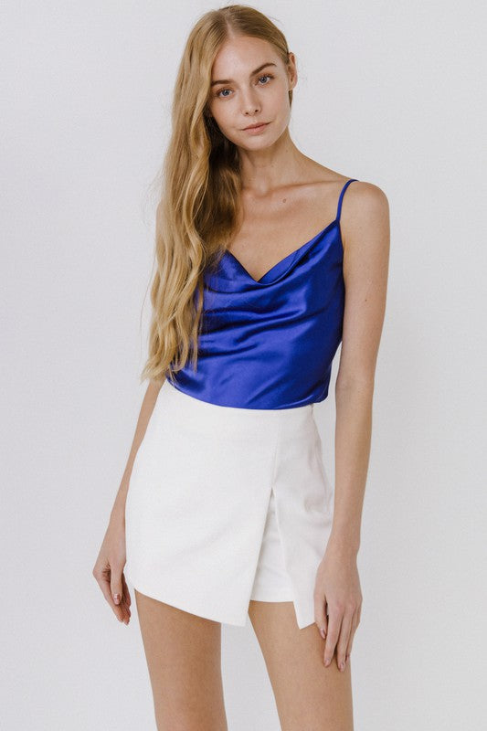 Clara Cowlneck Top in Royal Blue