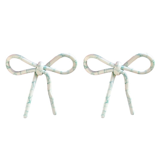 Aqua Poolside Bow Studs | St. Armands Designs