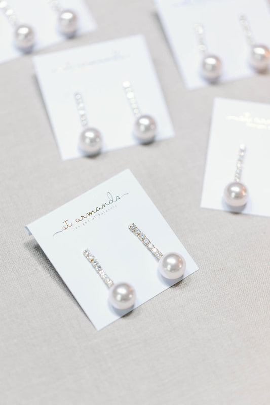 Swingy Pearl Diamond Drops | St. Armands Designs